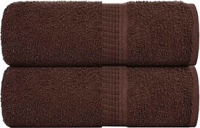 vidaXL Prosoape de oaspeți, FROGN, 2 buc., maro, 30x50 cm, 360 g/m²