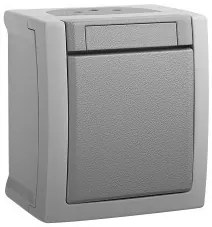 Intrerupator simplu IP54 Pacific Panasonic, PT, gri