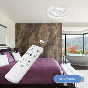 Plafonieră LED cu ventilator FARGO LED/37W/230V alb + telecomandă