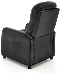 Fotoliu recliner Felipe 2 velvet negru H103 cm