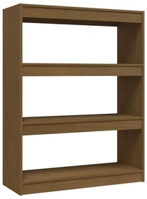 808216 vidaXL Bibliotecă/Separator cameră, maro miere, 100x30x103 cm lemn pin