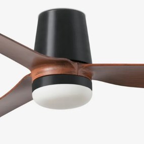 FARO 33831WT1S-LED Ventilator de tavan cu lumină LED dimmabilă PUNT TUB M 18W/230V CCT Ø132 cm maro/negru WT + DO