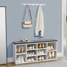 Suport pantofi cu captuseala 104 x 30 x 48 cm alb