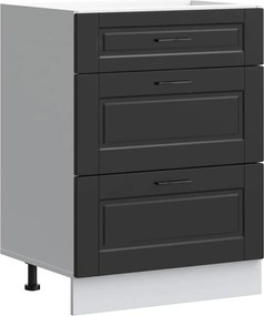 vidaXL Dulap de bucătărie „Porto” negru, lemn stratificat