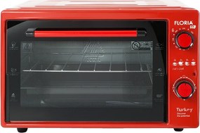 Cuptor electric Floria ZLN2898,ROSU capacitate 38 Litri, Putere 1500W, Gratar, Tava inclusa