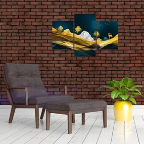 Tablou - Peisaj, cerb (90x60 cm)