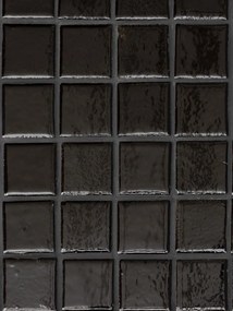 Masuta laterala, din metal si ceramica, black Evora