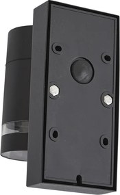 Lampă modernă de perete pentru exterior neagră IP44 cu senzor de mișcare - Ensam