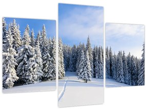 Tablou - Iarna in pădure (90x60 cm)