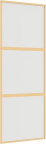 vidaXL Ușă glisantă, auriu, 76x205 cm, sticlă ESG mată și aluminiu