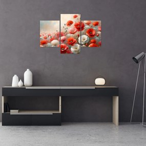 Tablou - Pictură cu maci (90x60 cm)
