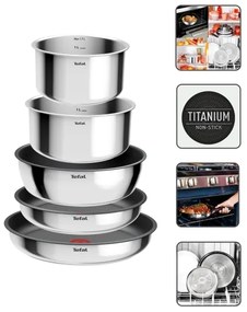 Tefal - Set de vase INGENIO COOK, 9 piese, inox
