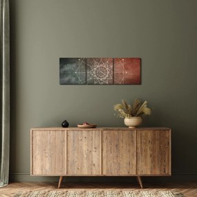 Tablou - Dodecagrama cosmică (cu ceas) (90x30 cm)