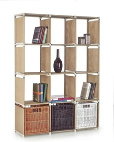 Biblioteca METRO, bej, otel, 105x29x142 cm