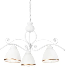Lustră pe lanț RETRO II 3xE27/60W/230V alb