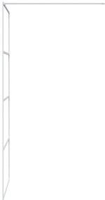 Paravan de dus walk-in, alb, 80x195 cm, sticla ESG transparenta Alb, 80 x 195 cm, Transparent