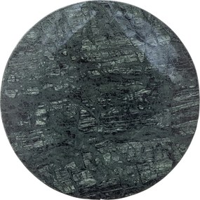 Platou de servire din marmură naturală, verde, cu aspect satinat, 36x5 cm, „Nuni"