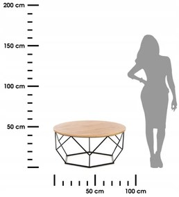 Măsuță de cafea DIAMOND 40x90 cm neagră/maro