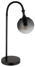 Veioza design modern DALTON negru/fumuriu