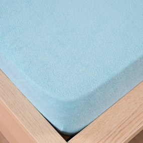 Cearșaf pat 4Home, din frotir, albastru deschis, 180 x 200 cm, 180 x 200 cm