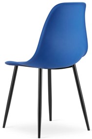 OFERTA Scaun albastru OSAKA cu picioare negre II. clasa