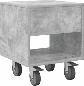 vidaXL Noptieră Gri din beton 40,5 x 40 x 48 cm Lemn compozit