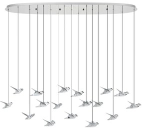 Lustră LED dimabilă pe cablu Eglo 390403 PARATEBUENO 17xLED/3W/230V crom