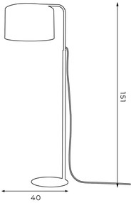 Lampadar ARDEN 1xE27/60W/230V alb