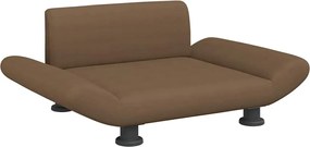 vidaXL Pat de câini, maro, 70x45x28 cm, material textil