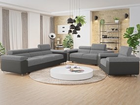 Set canapea fotoliu 3+2+1 Terazuro 3+2+1 (Gri + Gri închis) . 1105856