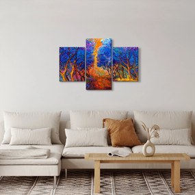 Tablou - Coroane de copac de toamnă, impresionism modern (90x60 cm)