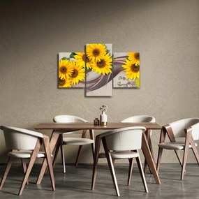 Tablou - Flori strălucitoare de floare soarelui (90x60 cm)