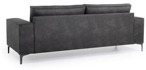 Canapea gri din imitație de piele 224 cm Copenhagen - Scandic