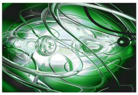 Tabloul abstract verde (90x60 cm)