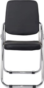 RESIGILAT - Scaun pliabil din piele ecologica HRC 609 negru