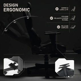 LUMINA X-Motion Core – Gaming & Office –Ergonomie și Confort Total, PU, Negru/Albastru