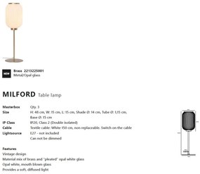Veioza, lampa de masa design scandinav Milford alama