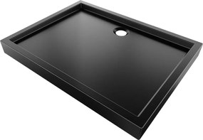 Mexen Flow+ cadă de duș dreptunghiulară 90 x 70 cm, negru mat - 46R707090H