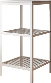 Raft metalic pentru carti, 40x80x40 cm, Rolin 2, ADRK Furniture (Culoare: Alb / Negru)