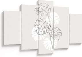 Tablou - Linia de artă monstera N⁰3 (150x105 cm)