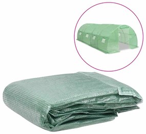 vidaXL Copertină de rezervă pentru seră (18 m²), verde, 300x600x200 cm