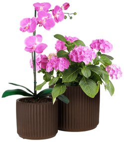 Ghiveci de ceramică, maro mat, KELSO TIP 2