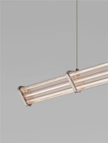 Lustra LED 2700K suspendata design liniar PHEME nickel satinat