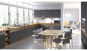Dulap de bucătărie pentru electrocasnice încorporate 60 DP-210 2F Velaga (gri mat + stejar lancelot). 1015885