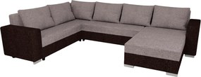 Set canapea universal, maro inchis/maro-gri, BELEN NEW ROH U