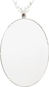 Oglinda de perete, alba, din metal, 50x10x89 cm, Deer