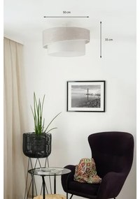 Lustră aplicată Brilagi DOVER SHINE 1xE27/15W/230V d. 50 cm gri/crem