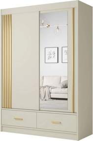 Dulap CANADA CA35-150, casmir/auriu, PAL, cu 2 usi si 2 sertare, 150x6