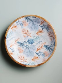 Bol XL din lemn mango emailat, Coral, Ø 38 cm