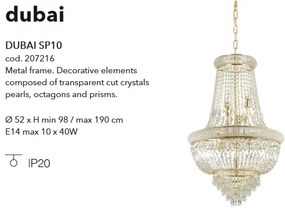Candelabru elegant design clasic DUBAI SP10 OTTONE 207216